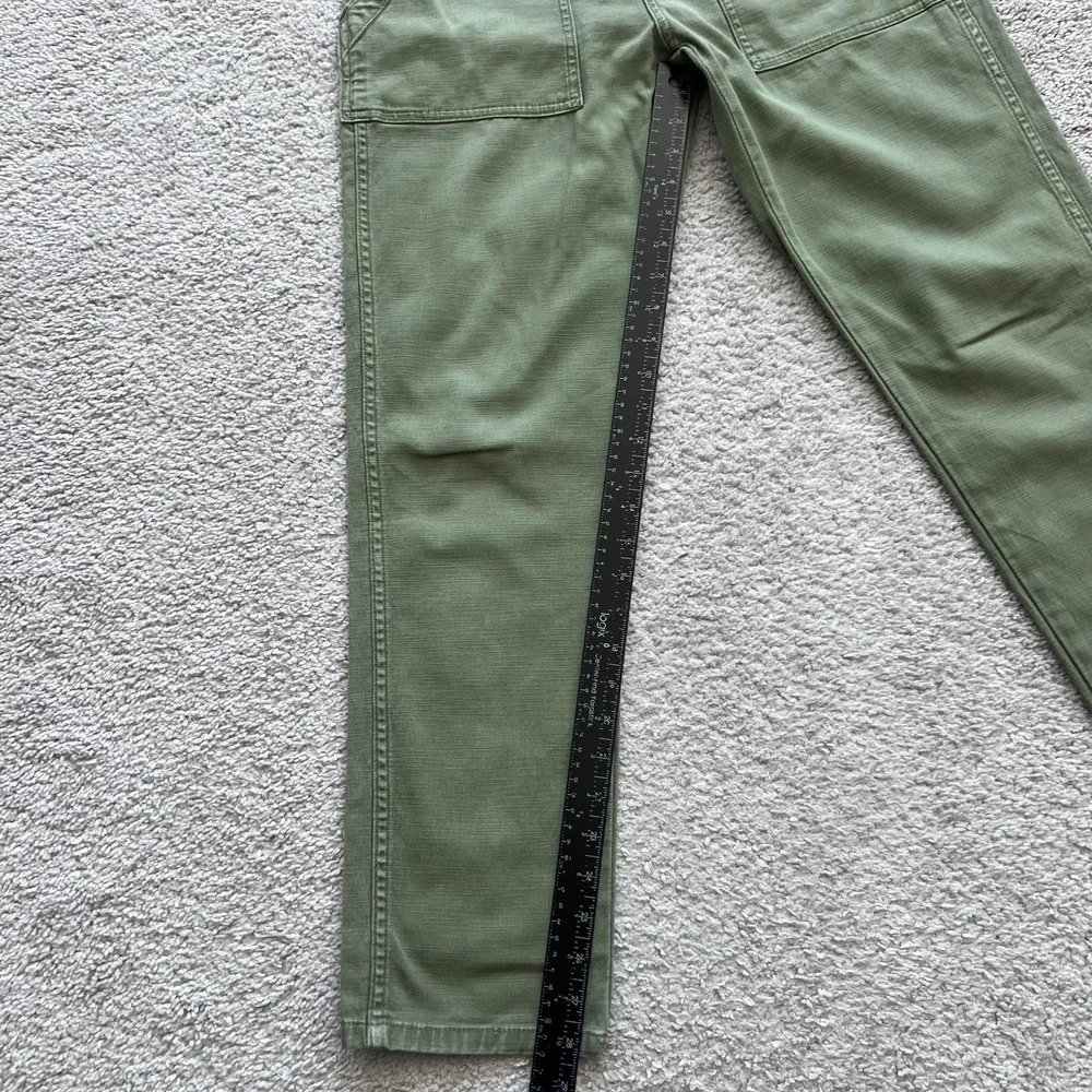 Flint And Tinder Chino Pants Mens 30x28 Green Elastic Waist Drawstring Tapered